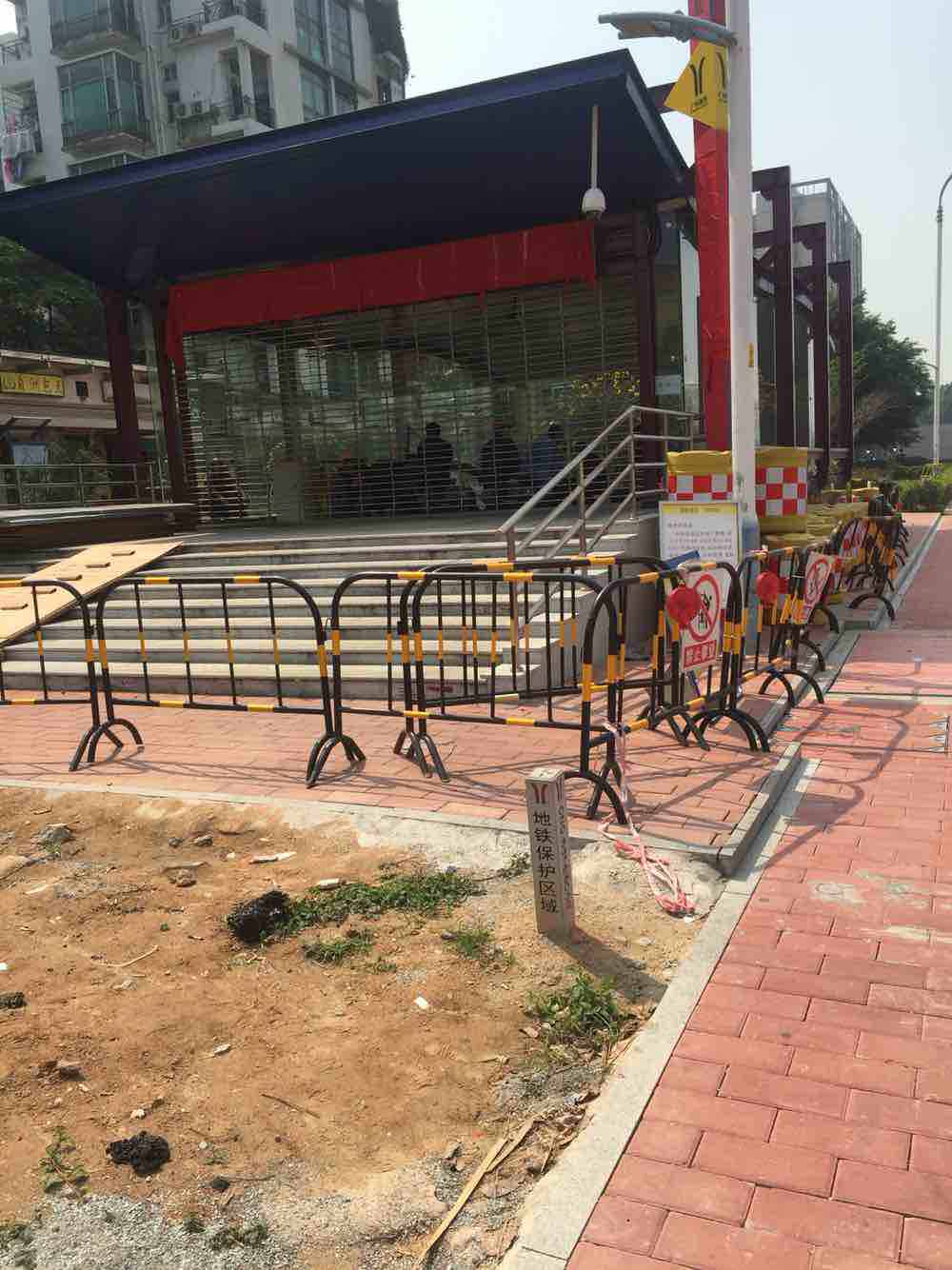 广州地铁植物园站开通快一年了收尾工作无人管理