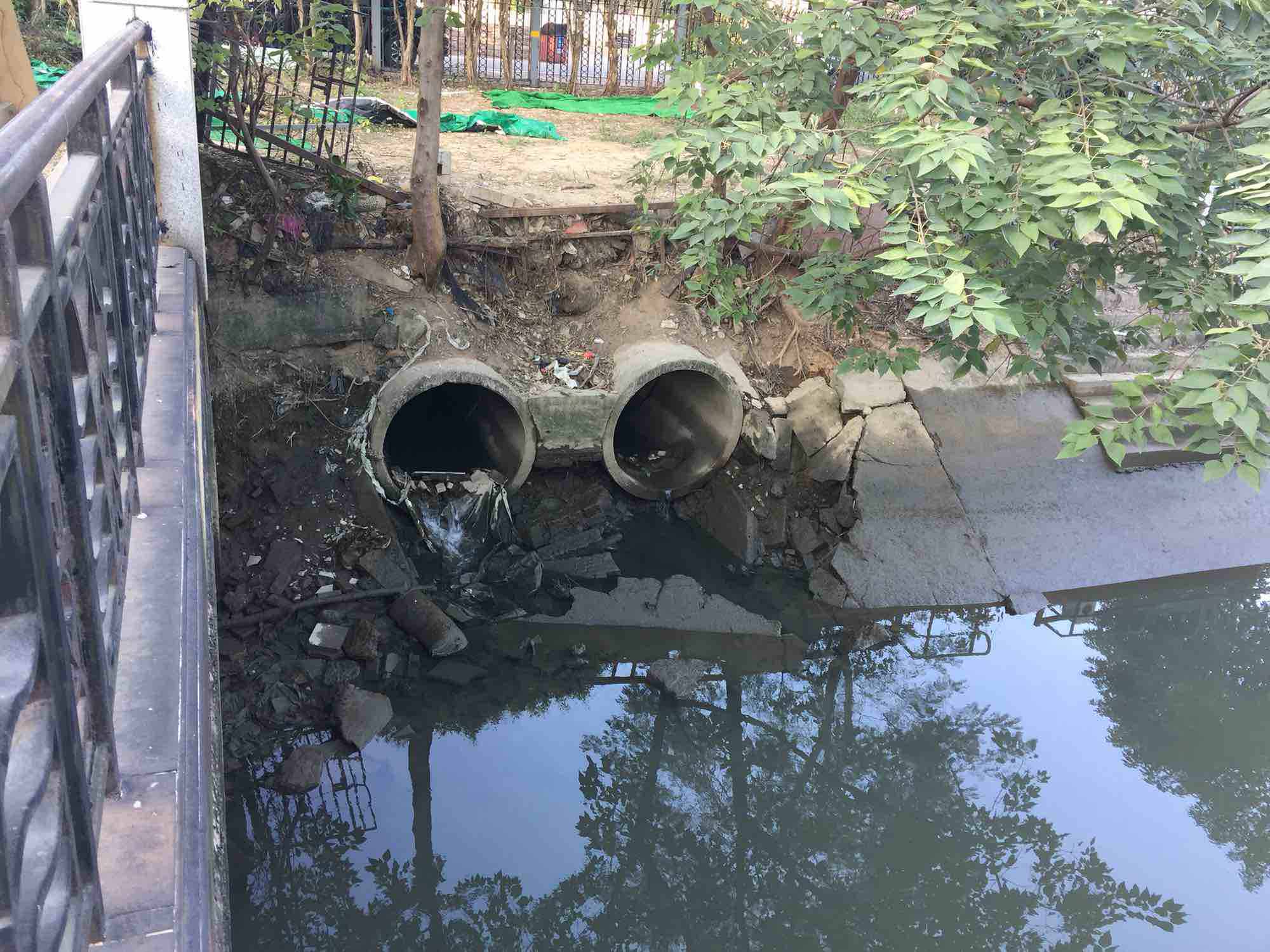 兰乔圣菲水悦城邦旁边的排污河道臭不可闻盼整治